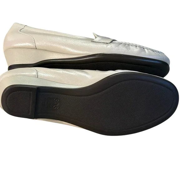 SAS 9.5 Wide Tripad Comfort Loafers Cream Leather - Picture 6 of 9